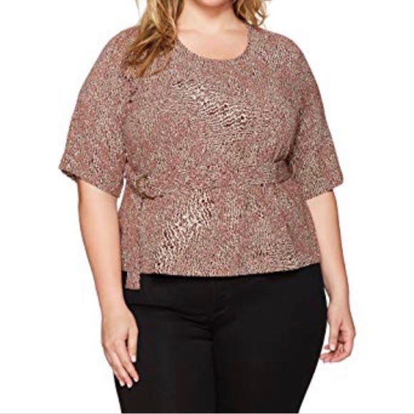 Melissa McCarthy Seven7 Tops - Melissa McCarthy Seven7 D-Ring Blouse, Size 3X Red